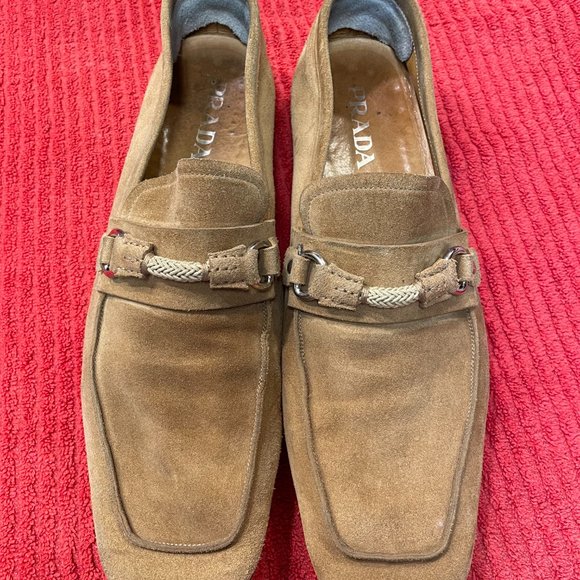 Prada Mens Loafers All Leather Upper and Out Soles Brown Made In Italy - Picture 15 of 16